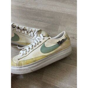 Nike Blazer Low Platform Next Nature Women's Sz 9 White/Boarder Blue DJ6376 100